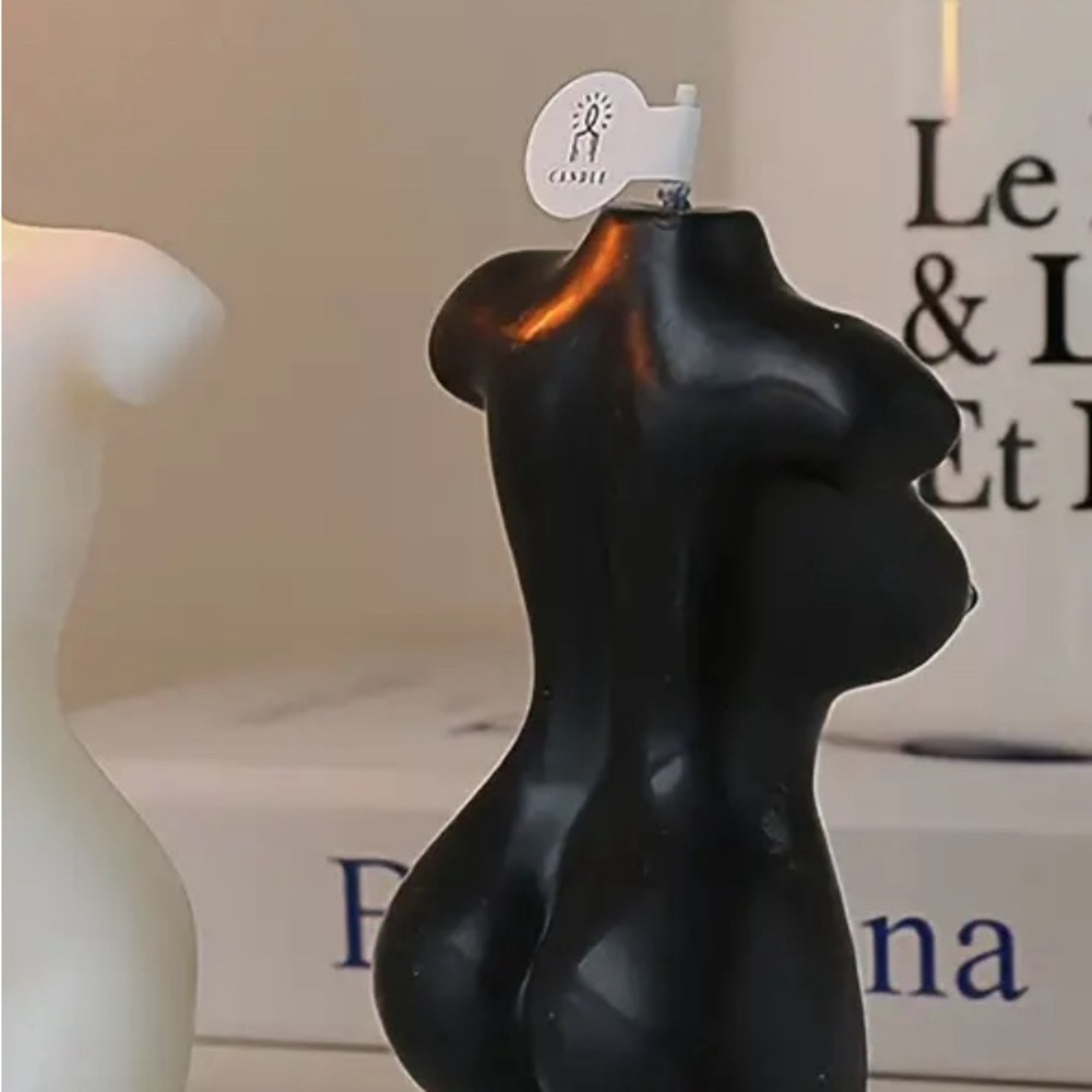 Female body sculpture candle centerpiece